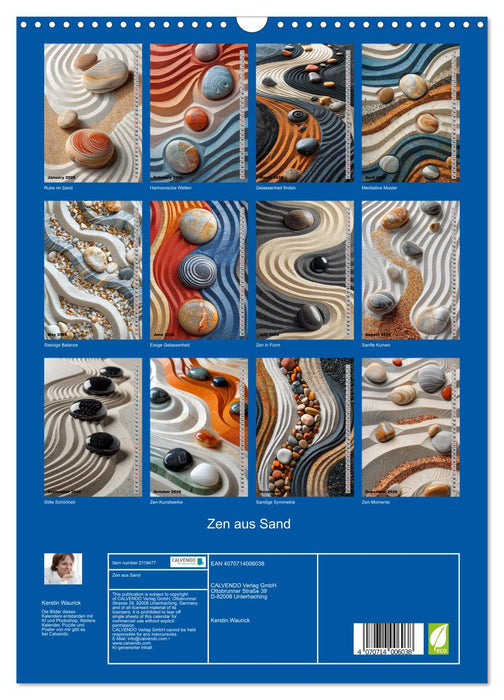 Zen from sand (CALVENDO Monthly Calendar 2026)