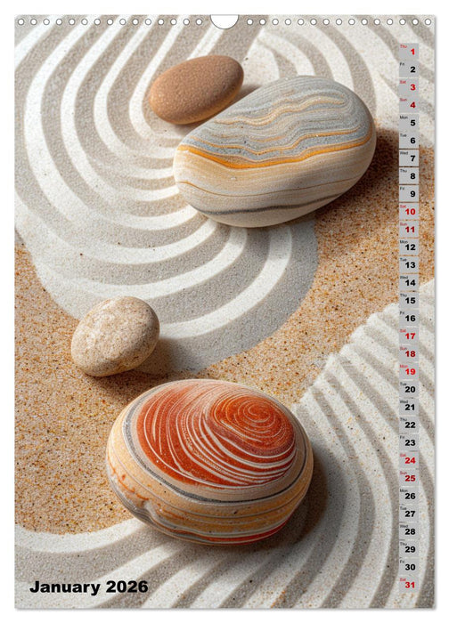 Zen from sand (CALVENDO Monthly Calendar 2026)
