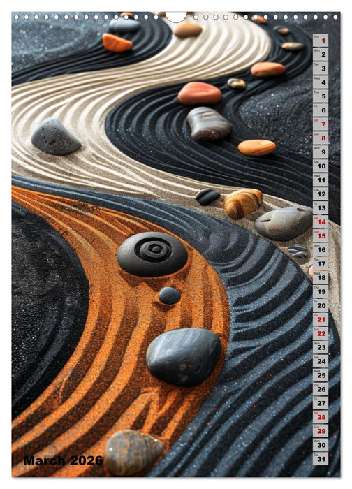 Zen from sand (CALVENDO Monthly Calendar 2026)