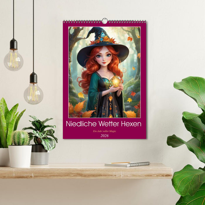 Cute weather witches (CALVENDO Monthly Calendar 2026)