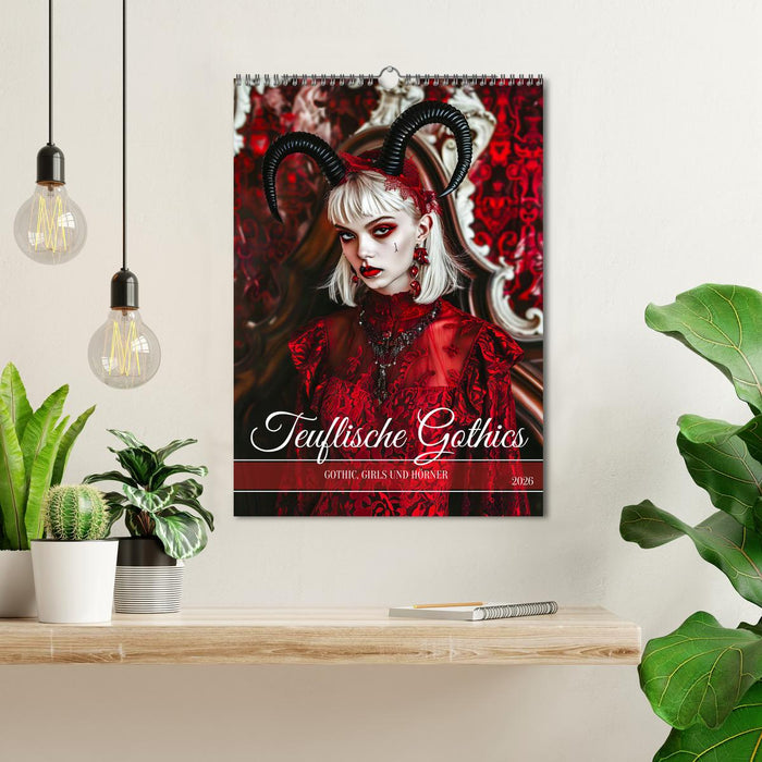 Devilish Gothics - Gothic, girls and horns (CALVENDO Monthly Calendar 2026)