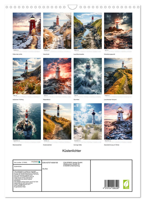 Coastal lights (CALVENDO Monthly Calendar 2026)