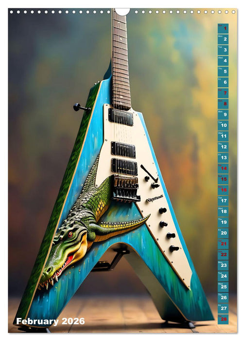 Fantastic guitars (CALVENDO Monthly Calendar 2026)