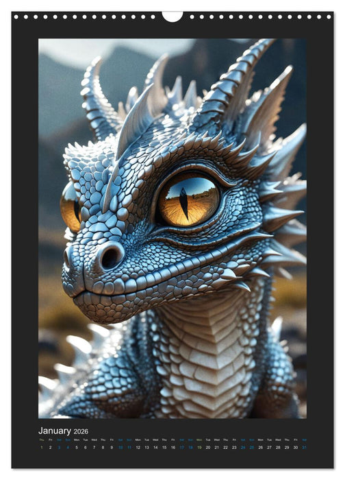 Enchanted dragons: A year full of little wonders! (CALVENDO Monthly Calendar 2026)