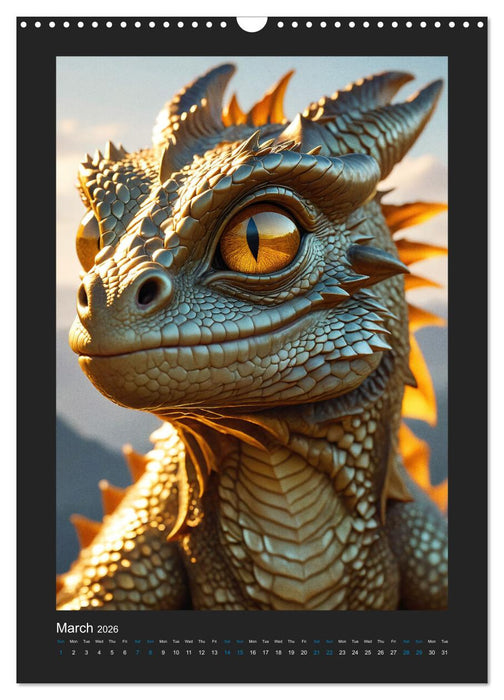 Enchanted dragons: A year full of little wonders! (CALVENDO Monthly Calendar 2026)