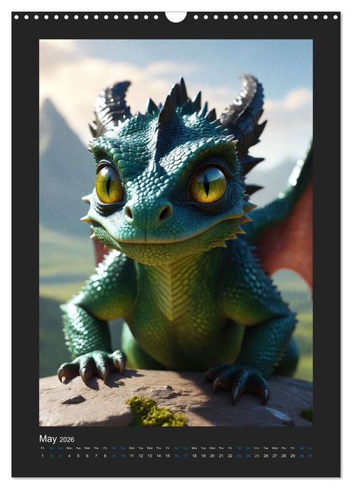 Enchanted dragons: A year full of little wonders! (CALVENDO Monthly Calendar 2026)