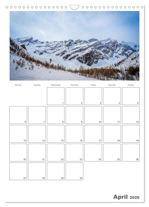 French Alps, on the trails of the marmot (CALVENDO Monthly Calendar 2026)