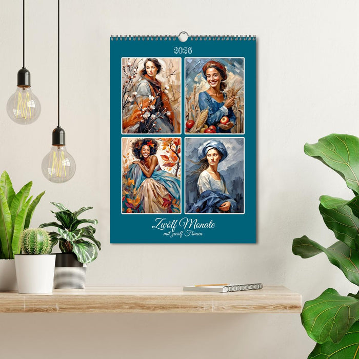 Twelve months with twelve women (CALVENDO Monthly Calendar 2026)