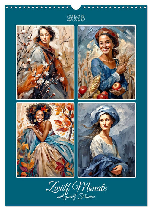 Twelve months with twelve women (CALVENDO Monthly Calendar 2026)