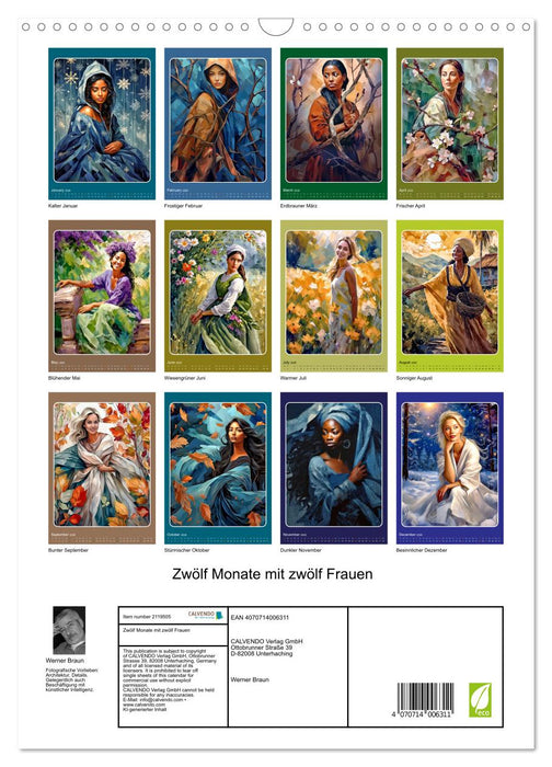 Twelve months with twelve women (CALVENDO Monthly Calendar 2026)