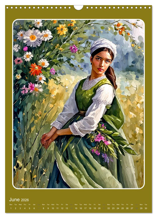 Twelve months with twelve women (CALVENDO Monthly Calendar 2026)