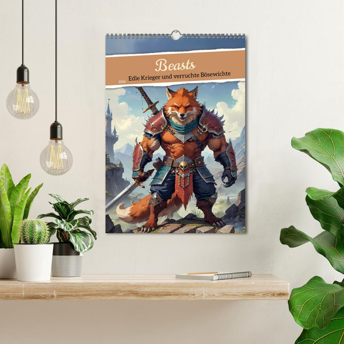 Beasts - Noble warriors and wicked villains (CALVENDO Monthly Calendar 2026)