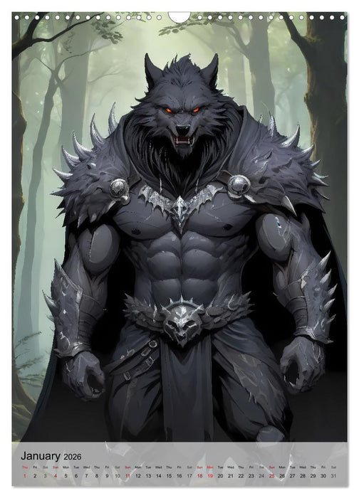 Beasts - Noble warriors and wicked villains (CALVENDO Monthly Calendar 2026)