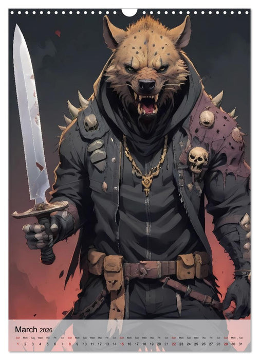 Beasts - Noble warriors and wicked villains (CALVENDO Monthly Calendar 2026)