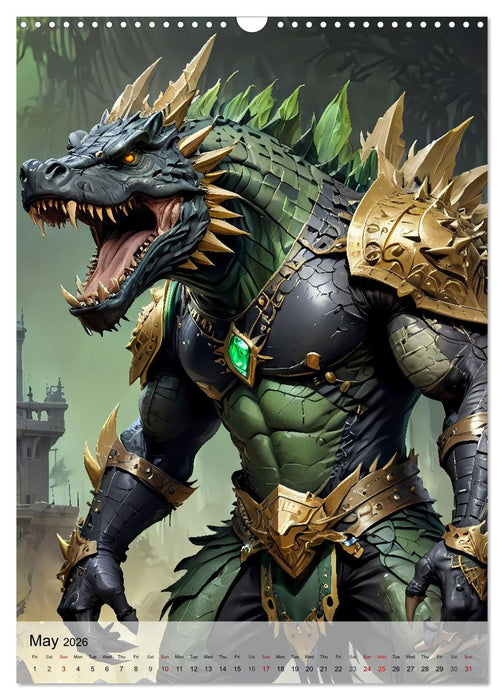 Beasts - Noble warriors and wicked villains (CALVENDO Monthly Calendar 2026)