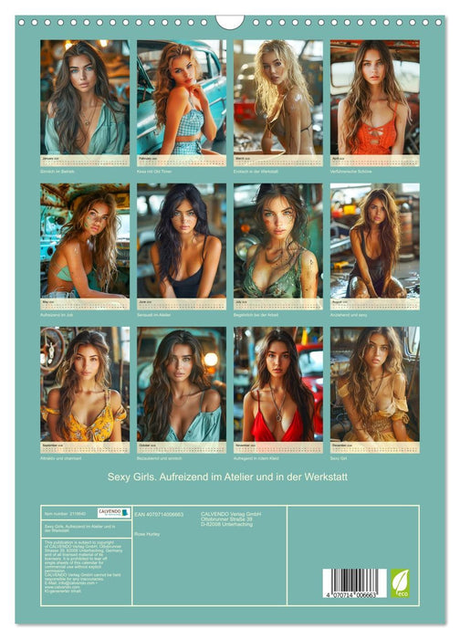Sexy girls. Sexy in the studio and in the workshop (CALVENDO Monthly Calendar 2026)