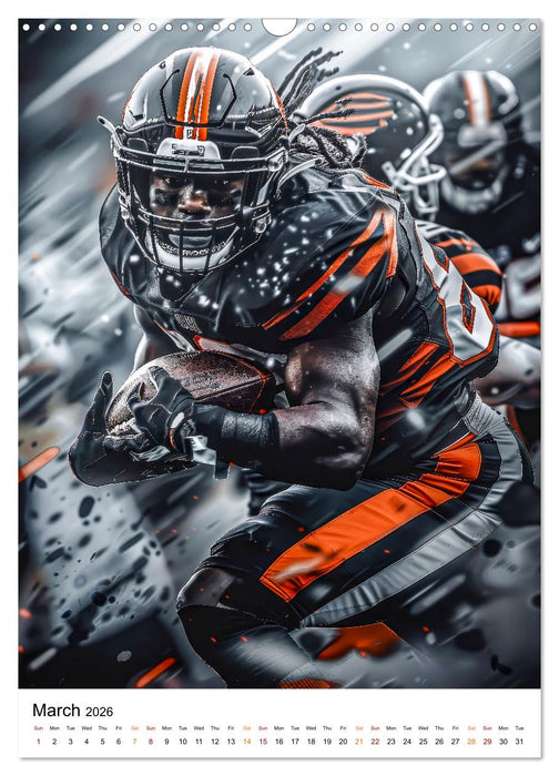 American Football - coole Männer (CALVENDO Monthly Calendar 2026)