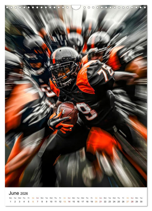 American Football - coole Männer (CALVENDO Monthly Calendar 2026)