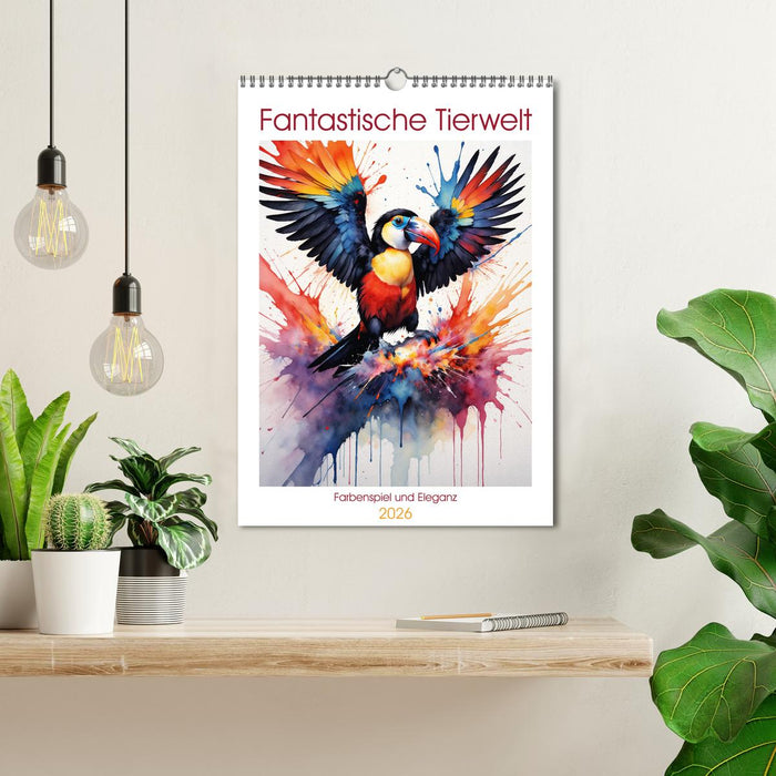 Fantastic animal world: play of colors and elegance (CALVENDO Monthly Calendar 2026)