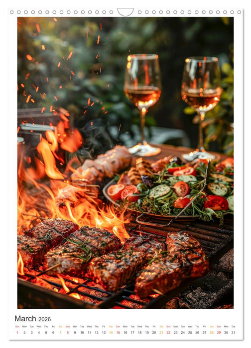 Food BBQ - hearty dishes from the gourmet kitchen (CALVENDO Monthly Calendar 2026)