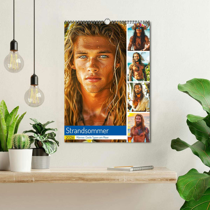 Summer at the beach. Men. Cool guys by the sea (CALVENDO Monthly Calendar 2026)