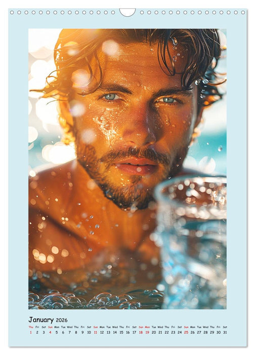 Summer at the beach. Men. Cool guys by the sea (CALVENDO Monthly Calendar 2026)