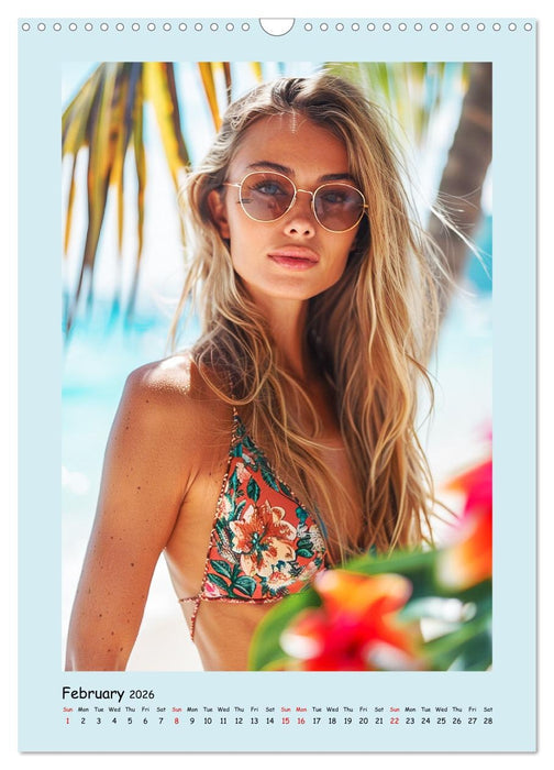 Summer dream. Beautiful girls by the sea (CALVENDO Monthly Calendar 2026)