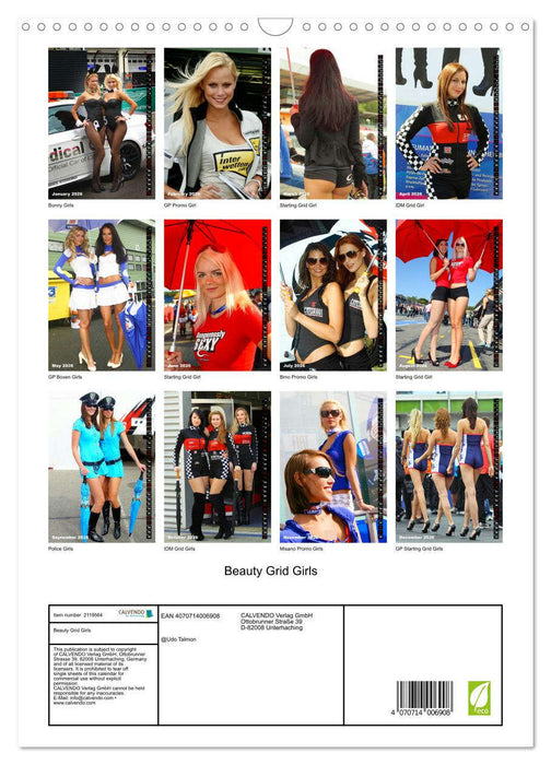 Beauty Grid Girls (CALVENDO Monthly Calendar 2026)