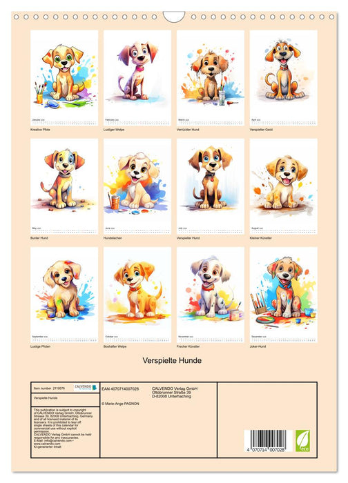Playful dogs (CALVENDO Monthly Calendar 2026)