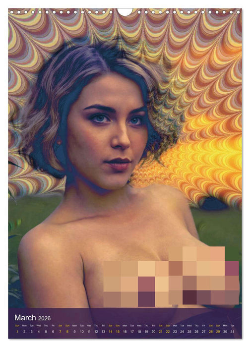 Psychodelic -Sexy Girls & Cannabis (CALVENDO Monthly Calendar 2026)
