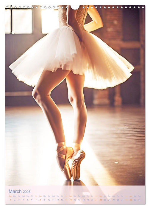 With tutu and pointe shoes Impressions from the ballet (CALVENDO Monthly Calendar 2026)