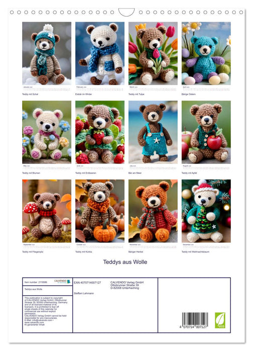 Wool teddies (CALVENDO Monthly Calendar 2026)