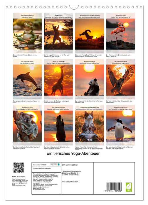 An animal yoga adventure (CALVENDO Monthly Calendar 2026)