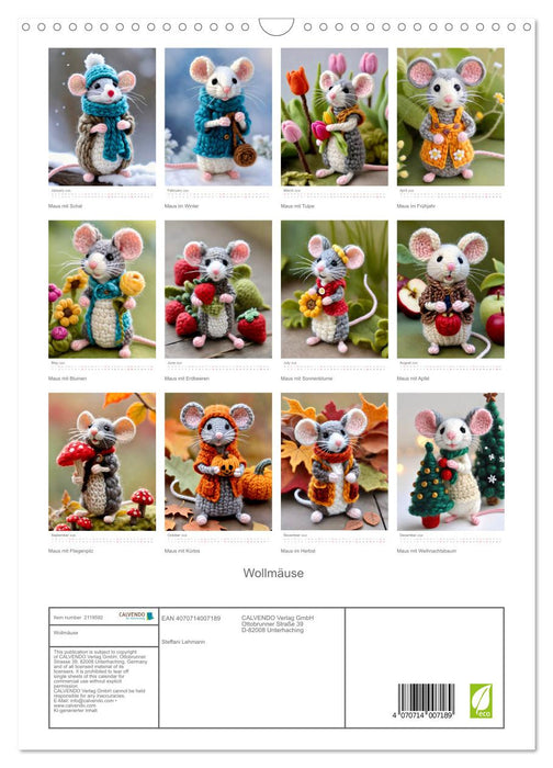 Woolly mice (CALVENDO Monthly Calendar 2026)