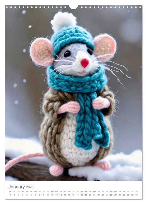 Woolly mice (CALVENDO Monthly Calendar 2026)