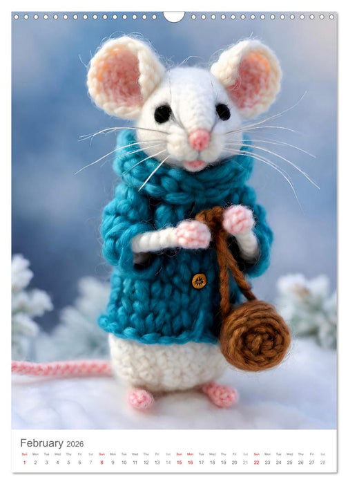 Woolly mice (CALVENDO Monthly Calendar 2026)