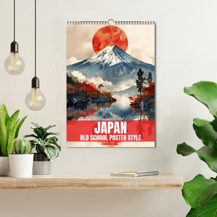 Japan - Old School Poster Style (CALVENDO Monthly Calendar 2026)