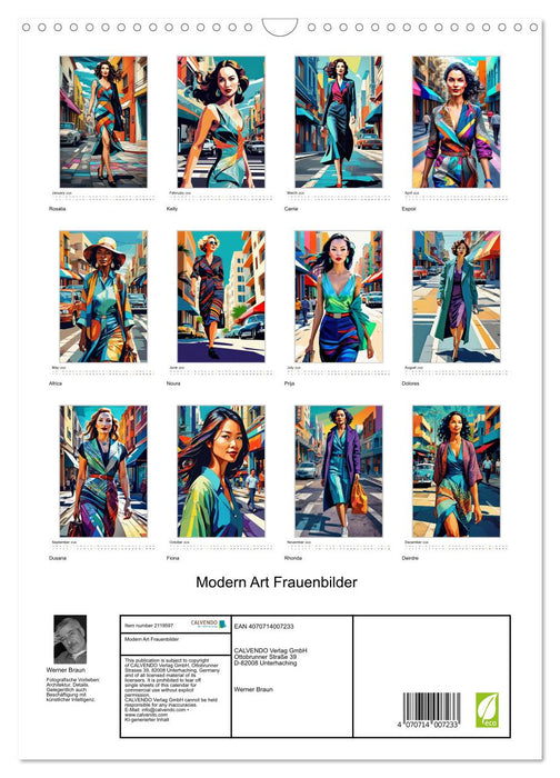Modern Art Images of Women (CALVENDO Monthly Calendar 2026)