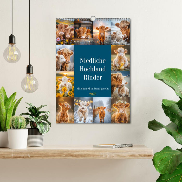 Cute highland cattle (CALVENDO Monthly Calendar 2026)