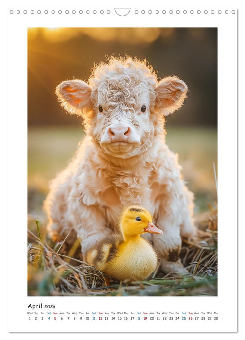 Cute highland cattle (CALVENDO Monthly Calendar 2026)