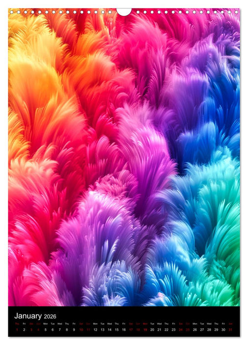 Dance of colors - Colorful through the year (CALVENDO Monthly Calendar 2026)