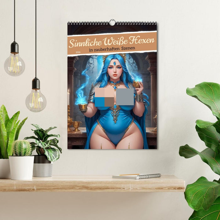 Sensual white witches in magical scenes (CALVENDO Monthly Calendar 2026)