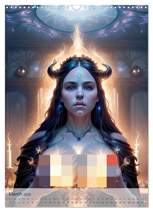 Sensual white witches in magical scenes (CALVENDO Monthly Calendar 2026)