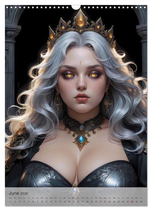 Sensual white witches in magical scenes (CALVENDO Monthly Calendar 2026)