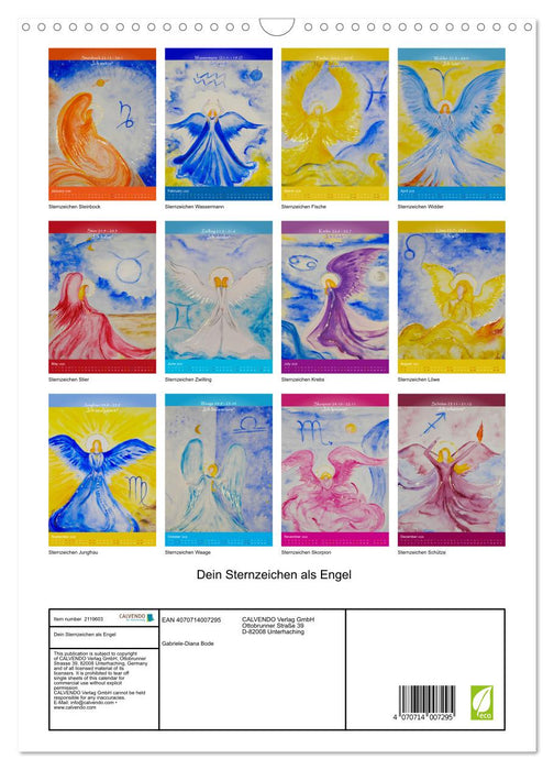 Your star sign as an angel (CALVENDO Monthly Calendar 2026)