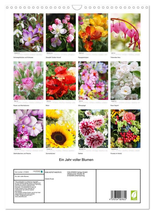 A year full of flowers (CALVENDO Monthly Calendar 2026)