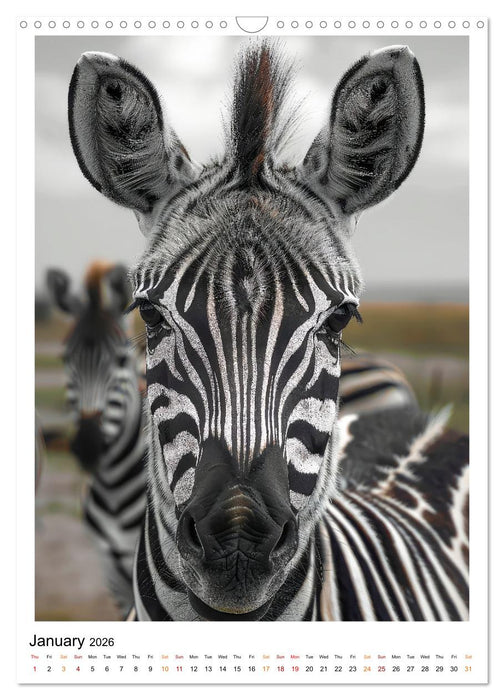 Africa's wildlife - impressive heads (CALVENDO Monthly Calendar 2026)
