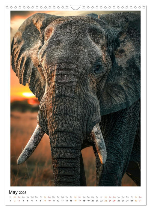 Africa's wildlife - impressive heads (CALVENDO Monthly Calendar 2026)