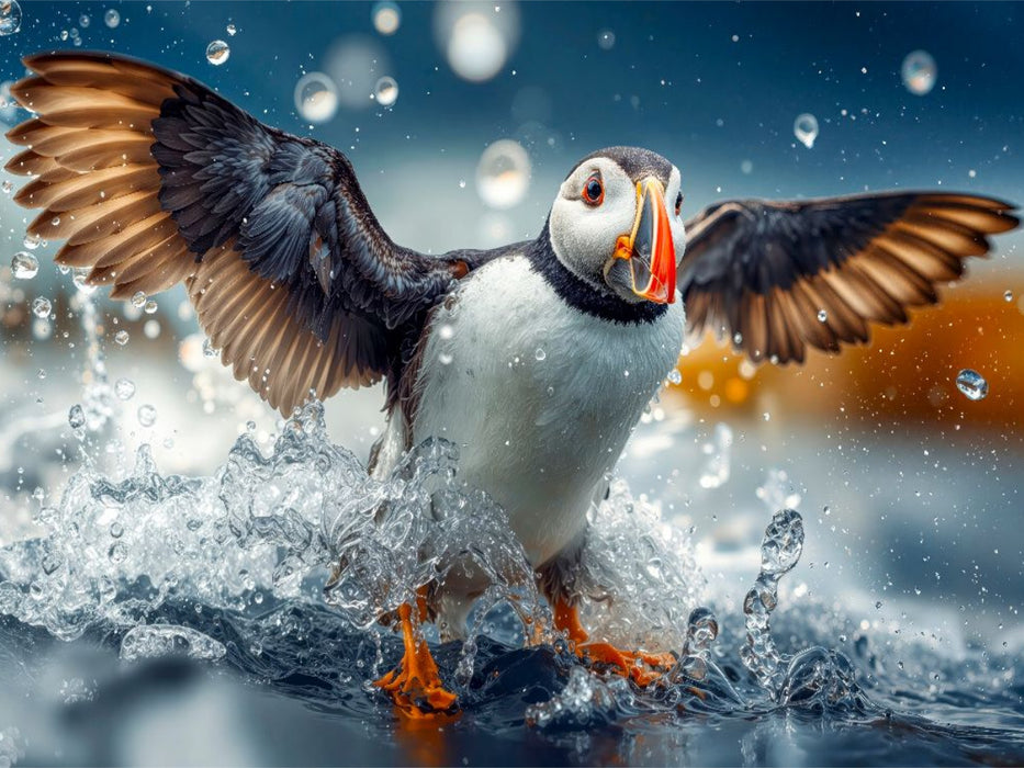 Eine grandiose Wasserlandung - CALVENDO Foto-Puzzle'