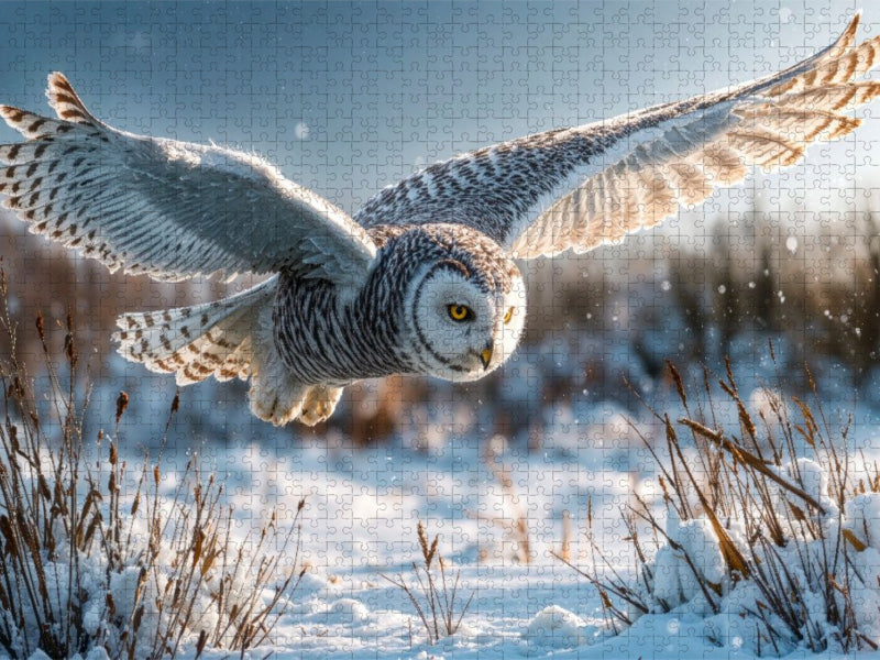 Die Schneeeule - ihr Zuhause sind die Polarregionen - CALVENDO Foto-Puzzle'